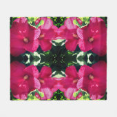 Red Hibiskus Blume Pair Abstrakt Fleecedecke (Vorderseite (Horizontal))