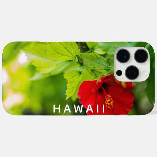 Red Hibiskus Hawaii Tropical Blume iPhone Case-Mate iPhone Hülle (Rückseite (Horizontal))