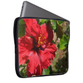 Red Hibiskus Laptop Sleeve (Vorne Rechts)