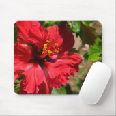 Red Hibiskus Mouse Pad Mousepad (Mit Mouse)