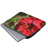 Red Hibiskus Notebook-PC-Sieb Laptopschutzhülle (Vorne Knopf)