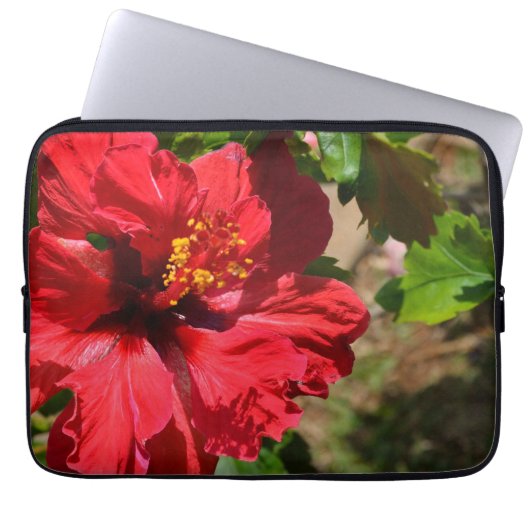 Red Hibiskus Notebook-PC-Sieb Laptopschutzhülle (Vorderseite)