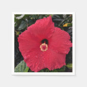 Red Hibiskus Paper Napkin Serviette (Vorderseite)