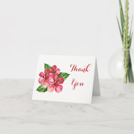 Red Hibiskus Tropical Danke Card