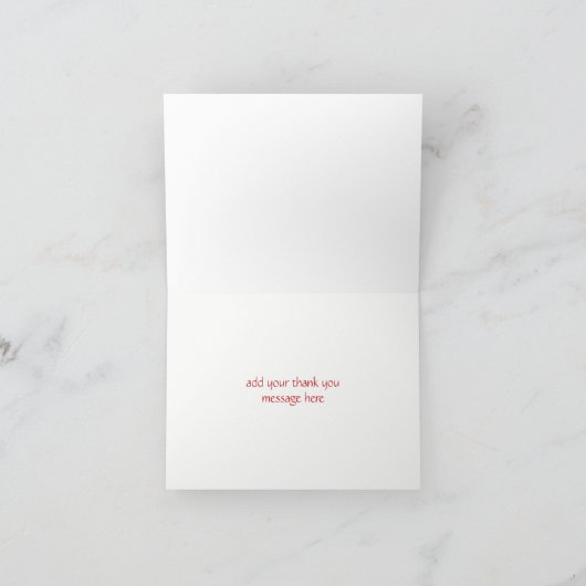 Red Hibiskus Tropical Danke Card (Innenseite)