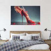 Red High Heel Leinwanddruck (Insitu (Schlafzimmer))
