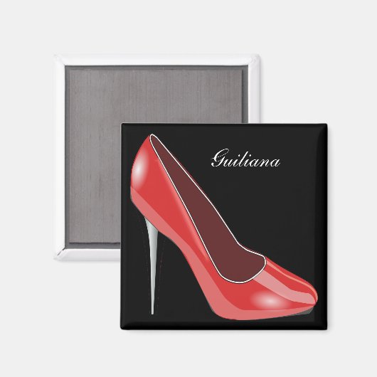 Red High Heel Magnet (Vorderseite/Rückseite)