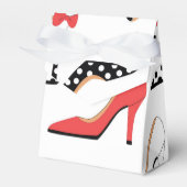 Red High Heel Polka Dot Glam Geschenkschachtel (Vorderseite)