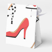 Red High Heel Polka Dot Glam Geschenkschachtel (Rückseite)