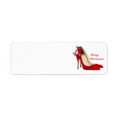 Red High Heel Shoes / Santa Elf / Label (Vorne)