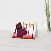 Red High Heel Shoes Vielen Dank Karten (Vorderseite)