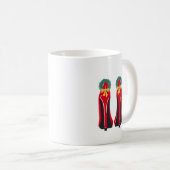 Red High Heels mit Weihnachtskränzen Kaffeetasse (VorderseiteRechts)