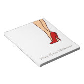 Red High Heels Stiletto Fashion Notepad Notizblock (angewinkelt)