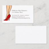 Red High Heels Stiletto Fashion Visitenkarte (Vorne/Hinten)
