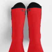 Red High Performance Athletic Crew Socks Socken (Oben)