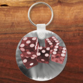 Red High Roller Dice Las Vegas Schlüsselanhänger (Vorderseite)