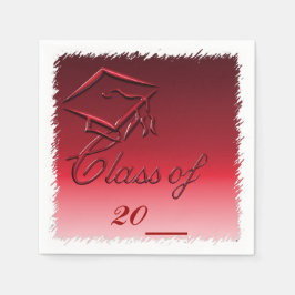 Red High School Abschluss Paper Napkins Serviette