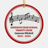 Red High School Chor Custom Christmas Keramik Ornament (Vorne)