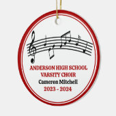 Red High School Chor Custom Christmas Keramik Ornament (Links)