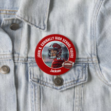 Red High School Football Player Foto Grosses Brag