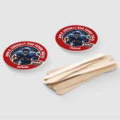 Red High School Football Player Photo Parent Fächer (Non-assembled)