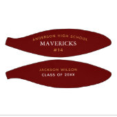 Red High School Senior Player Custom Abschluss Mini Basketball (Panele)