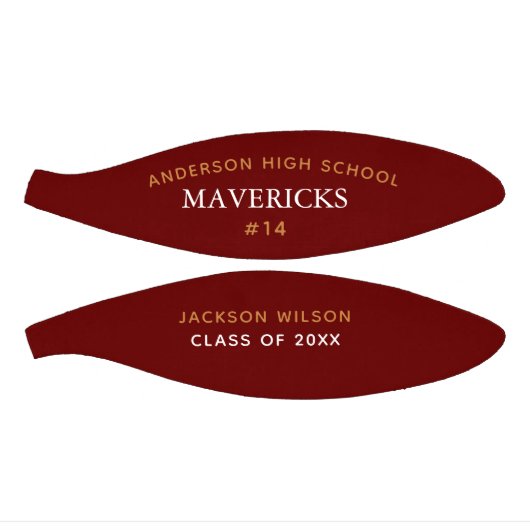 Red High School Senior Player Custom Abschluss Mini Basketball (Panele)