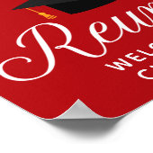 Red High School Wiedersehen Custom Alumni Willkomm Poster (Ecke)