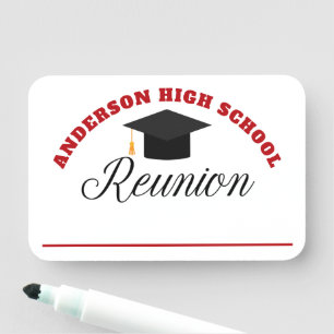 Red High School Wiedersehen Personalisiert Name Ta Namensschild