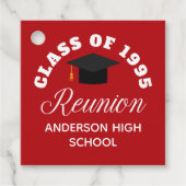 Red High School Wiedersehen Personalisiert Partys Geschenkanhänger (Vorderseite)