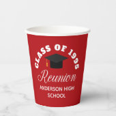 Red High School Wiedersehen Personalisiert Partys Pappbecher (Vorderseite)