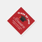 Red High School Wiedersehen Personalisiert Partys Serviette (Ecke)