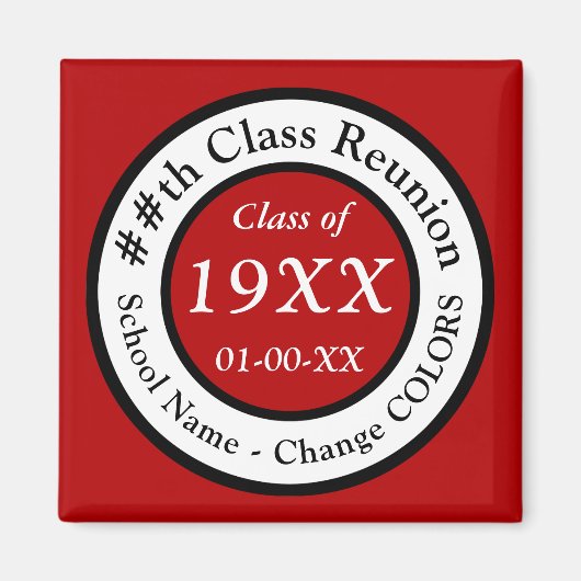 Red High School Wiedersehen Souvenir Ideen, alle F Magnet (Vorne)