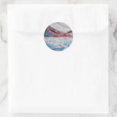 RED HILLS OF ICEBERG RUNDER AUFKLEBER (Tasche)