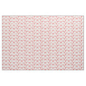 Red Hipster Geek Glasses Fabric Stoff (Yard (91,4 cm))