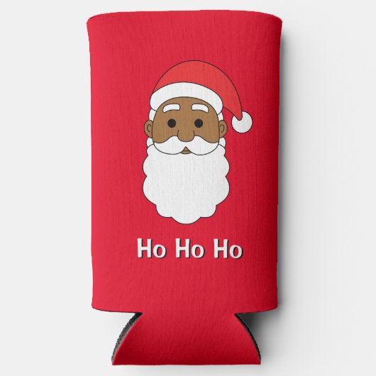 Red Ho Ho Ho African American Santa Claus Family Selters Dosenkühler (Vorderseite)