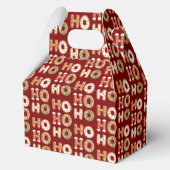 Red Ho Ho Ho Gingerbrot Kekswein Weihnachten Geschenkschachtel (Vorderseite)