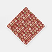 Red Ho Ho Ho Gingerbrot Kekswein Weihnachten Serviette (Ecke)