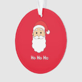 Red Ho Ho Ho Santa Claus Frohe Weihnachtsfamilie Ornament (Vorderseite)