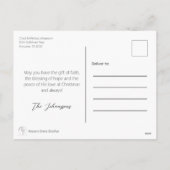 Red Ho-Ho-Ho Weihnachtsfeiertag Postkarte (Rückseite)