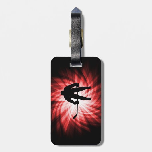 Red Hockey Gepäckanhänger (Rückseite vertikal)