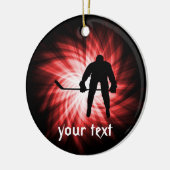 Red Hockey Keramikornament (Links)