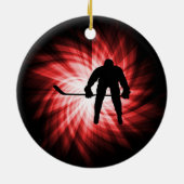 Red Hockey Keramikornament (Hinten)