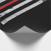 Red Hockey Stick American Flag USA Hockey Geschenkpapier (Ecke)