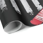 Red Hockey Stick American Flag USA Hockey Geschenkpapier (Rolleneckpunkt)