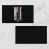 Red Hockey Stick American Flag USA Hockey Visitenkarte (Vorne/Hinten)