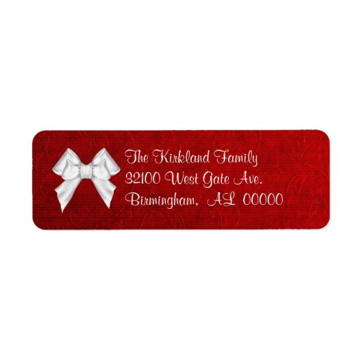 Red Holiday Address Labels (Vorne)