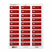Red Holiday Address Labels (Vorne)