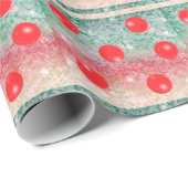 Red Holiday Baubles Wrapping Paper Geschenkpapier (Rolleneckpunkt)