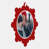 Red Holiday Border Ornament Karte (Rechts)